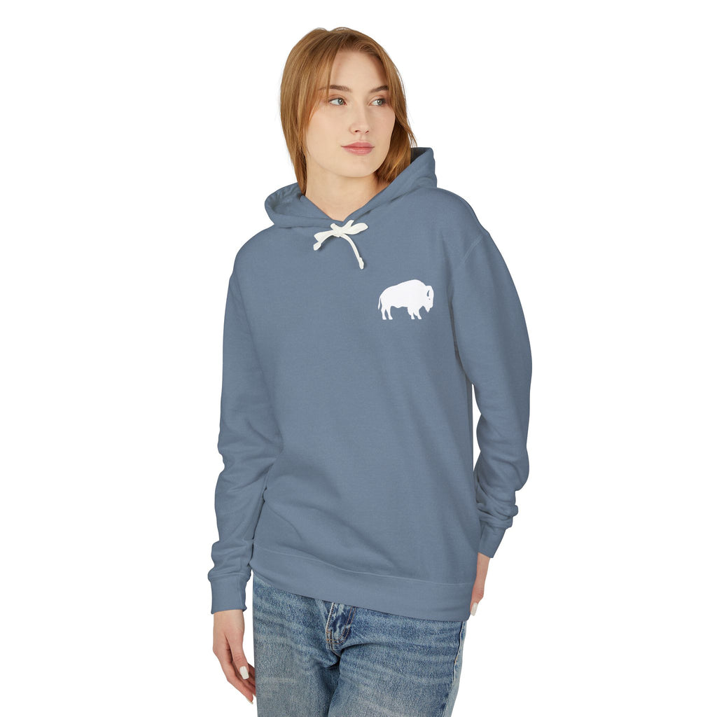 ROC MAFIA Buffalo Hoodie — Lightweight Chest-Logo Sweatshirt