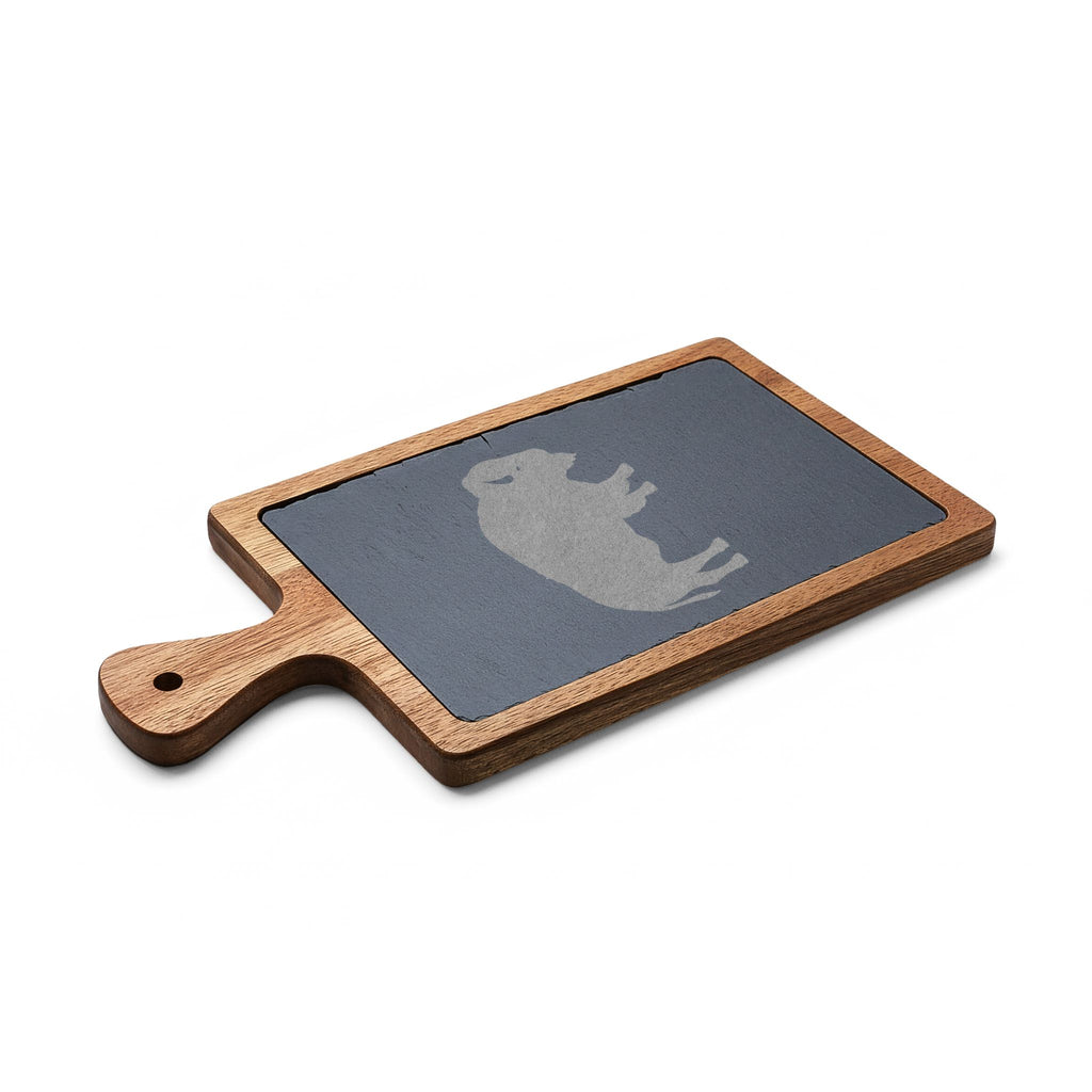 Engraved Charcuterie Board — ROC MAFIA Game Day Set with Slate Insert & Cheese Tools