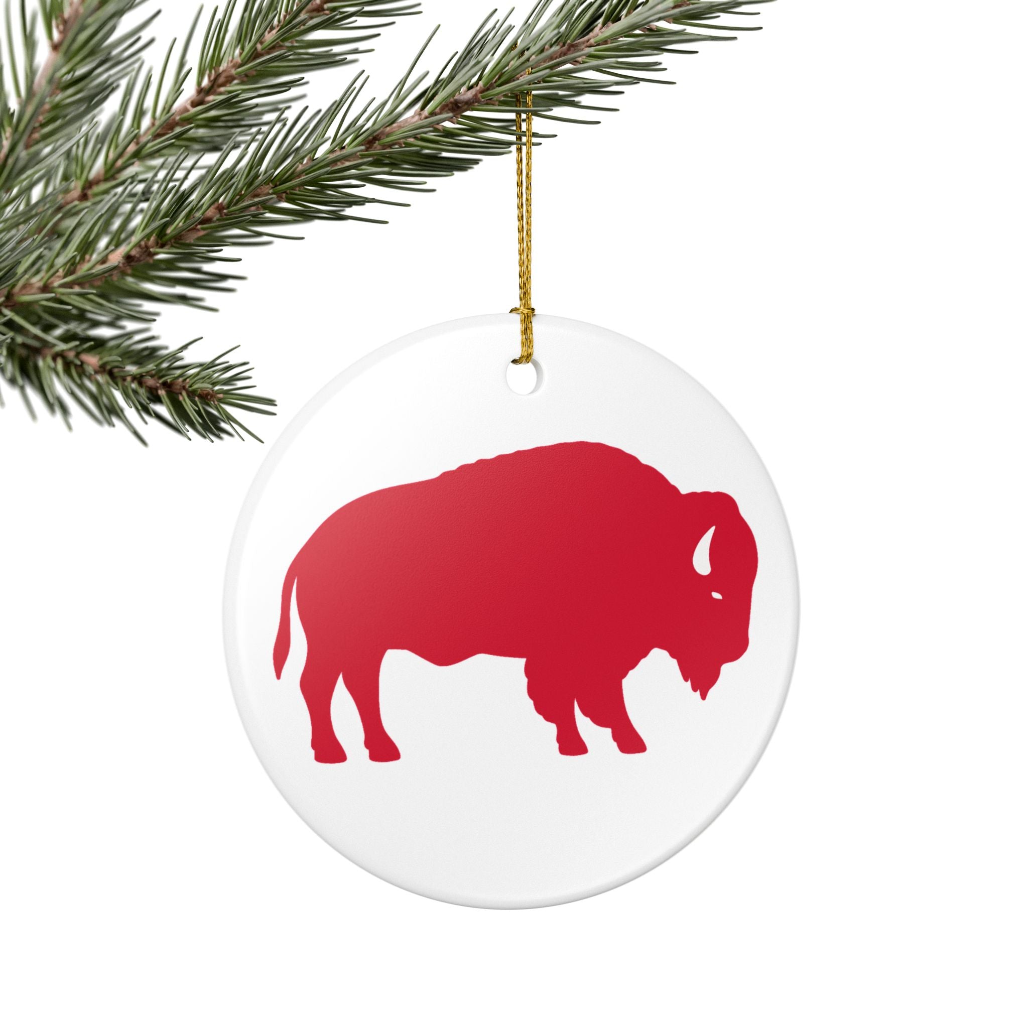 Buffalo Ceramic Ornament