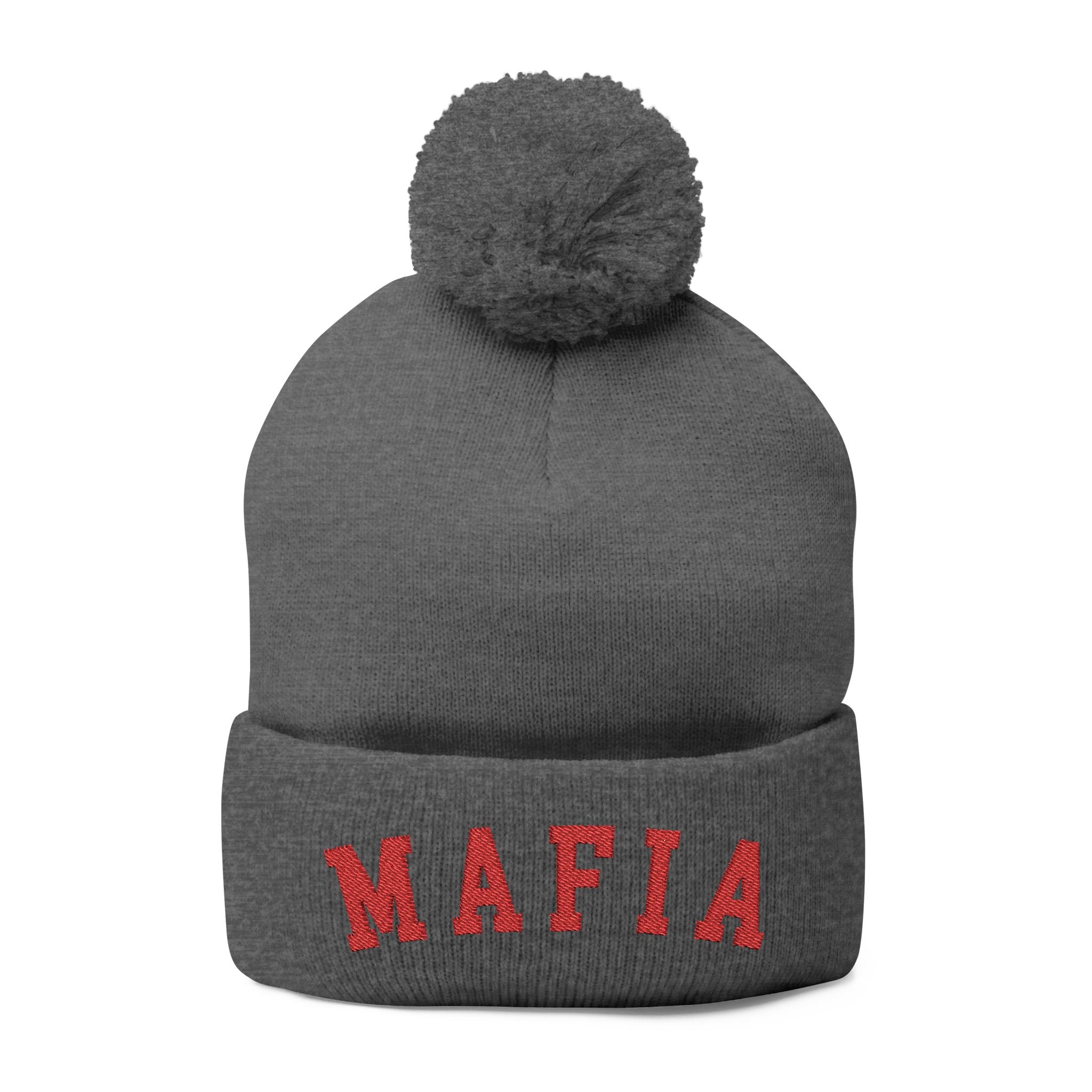 MAFIA embroidered Pom-Pom Knit Cap