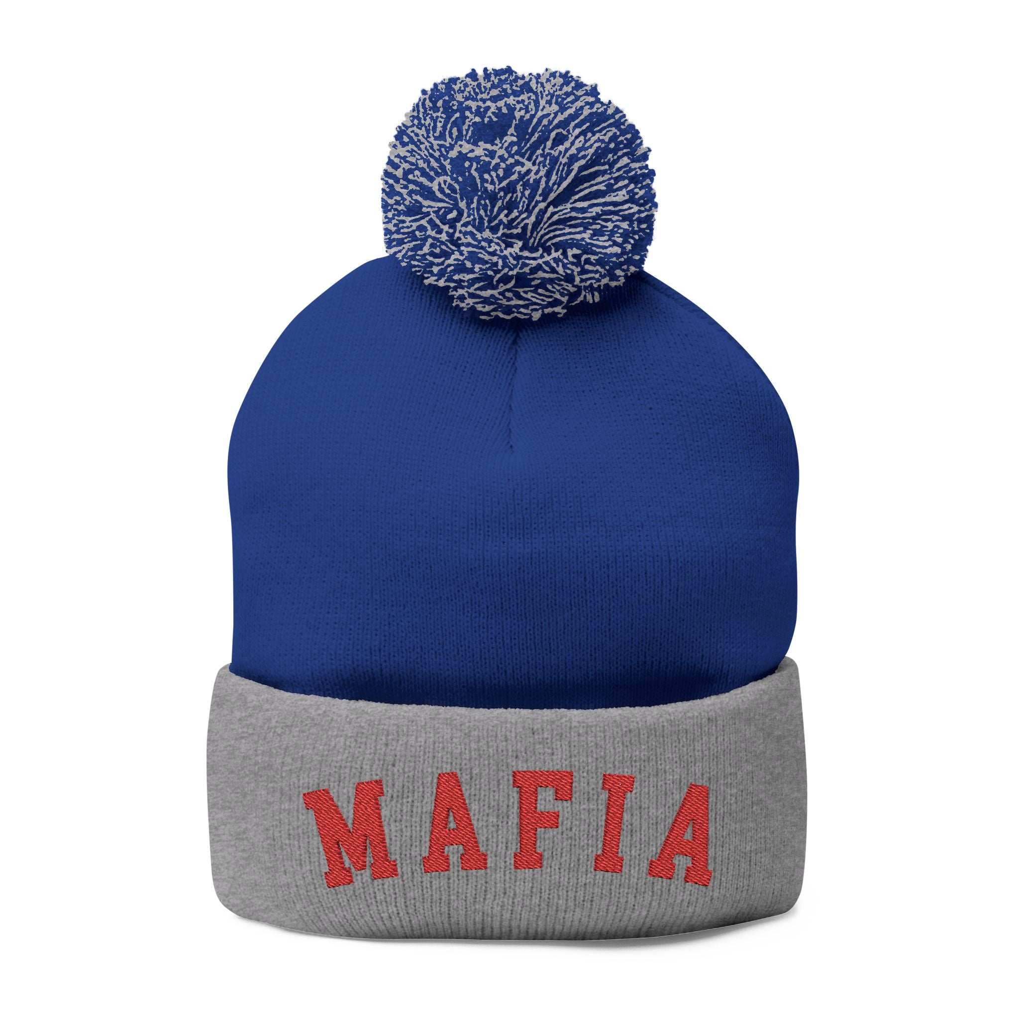 MAFIA embroidered Pom-Pom Knit Cap