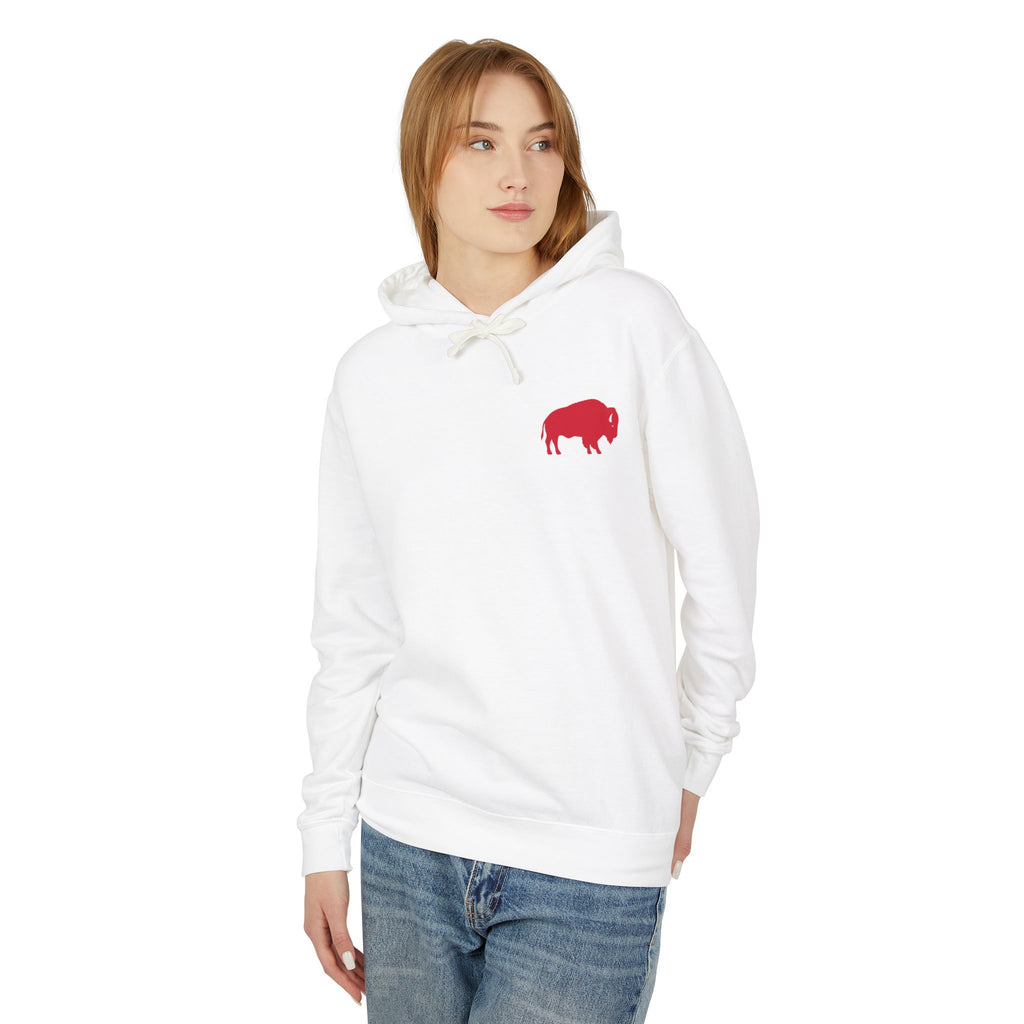 ROC MAFIA Buffalo Hoodie — Lightweight Chest-Logo Sweatshirt
