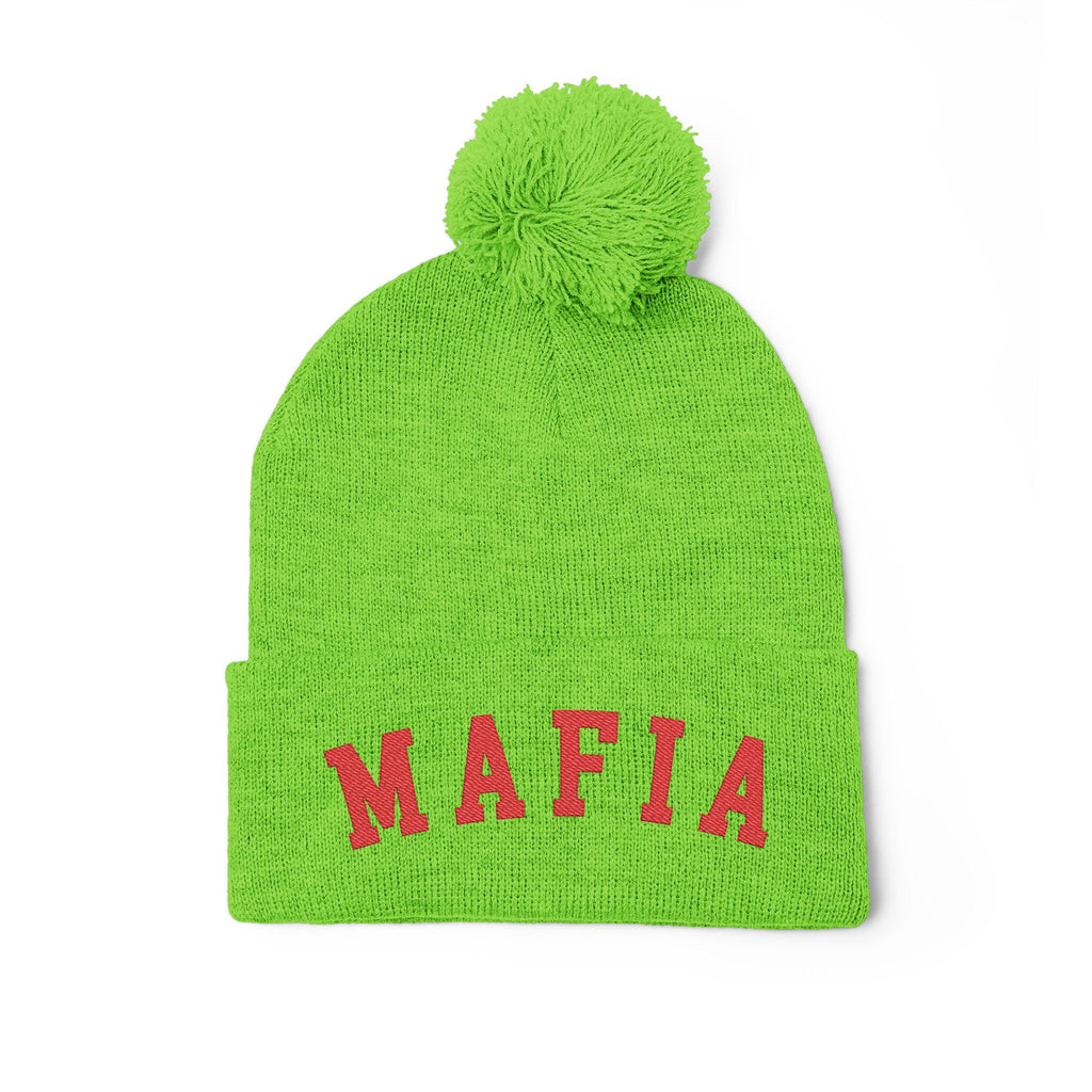 MAFIA embroidered Pom-Pom Knit Cap