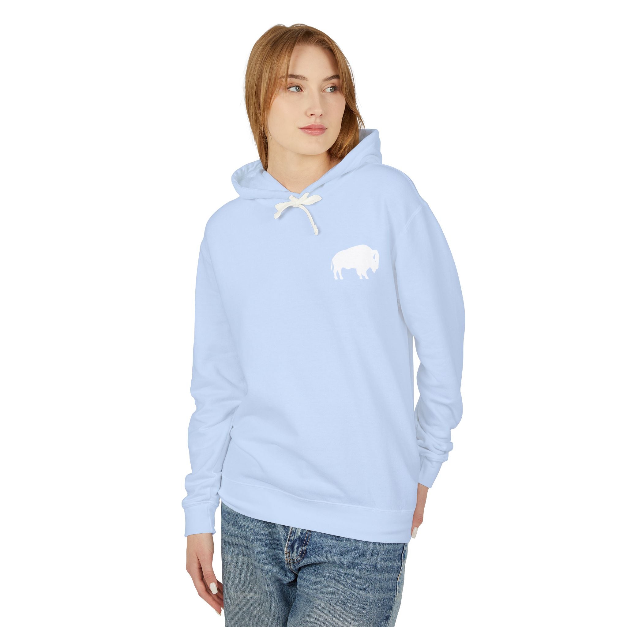 ROC MAFIA Buffalo Hoodie — Lightweight Chest-Logo Sweatshirt