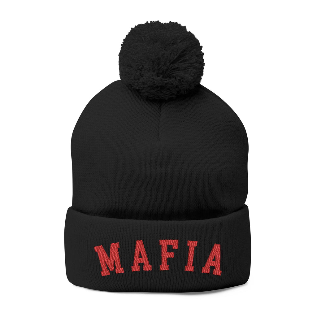 MAFIA embroidered Pom-Pom Knit Cap