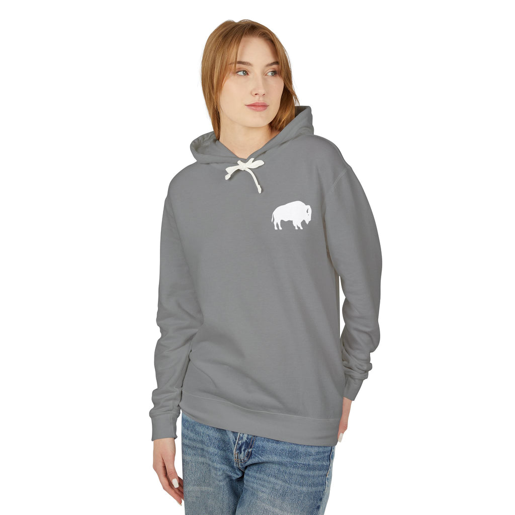 ROC MAFIA Buffalo Hoodie — Lightweight Chest-Logo Sweatshirt