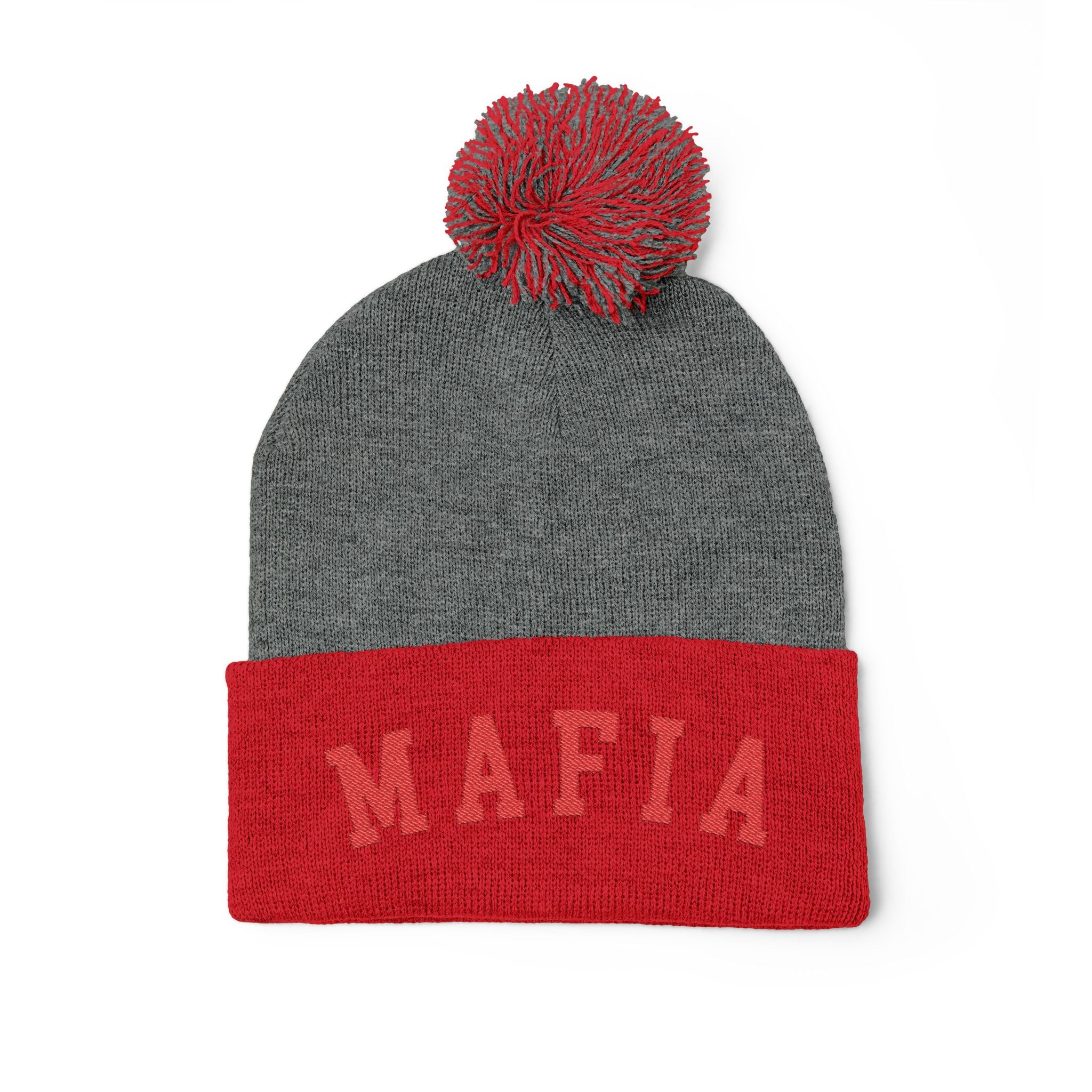 MAFIA embroidered Pom-Pom Knit Cap