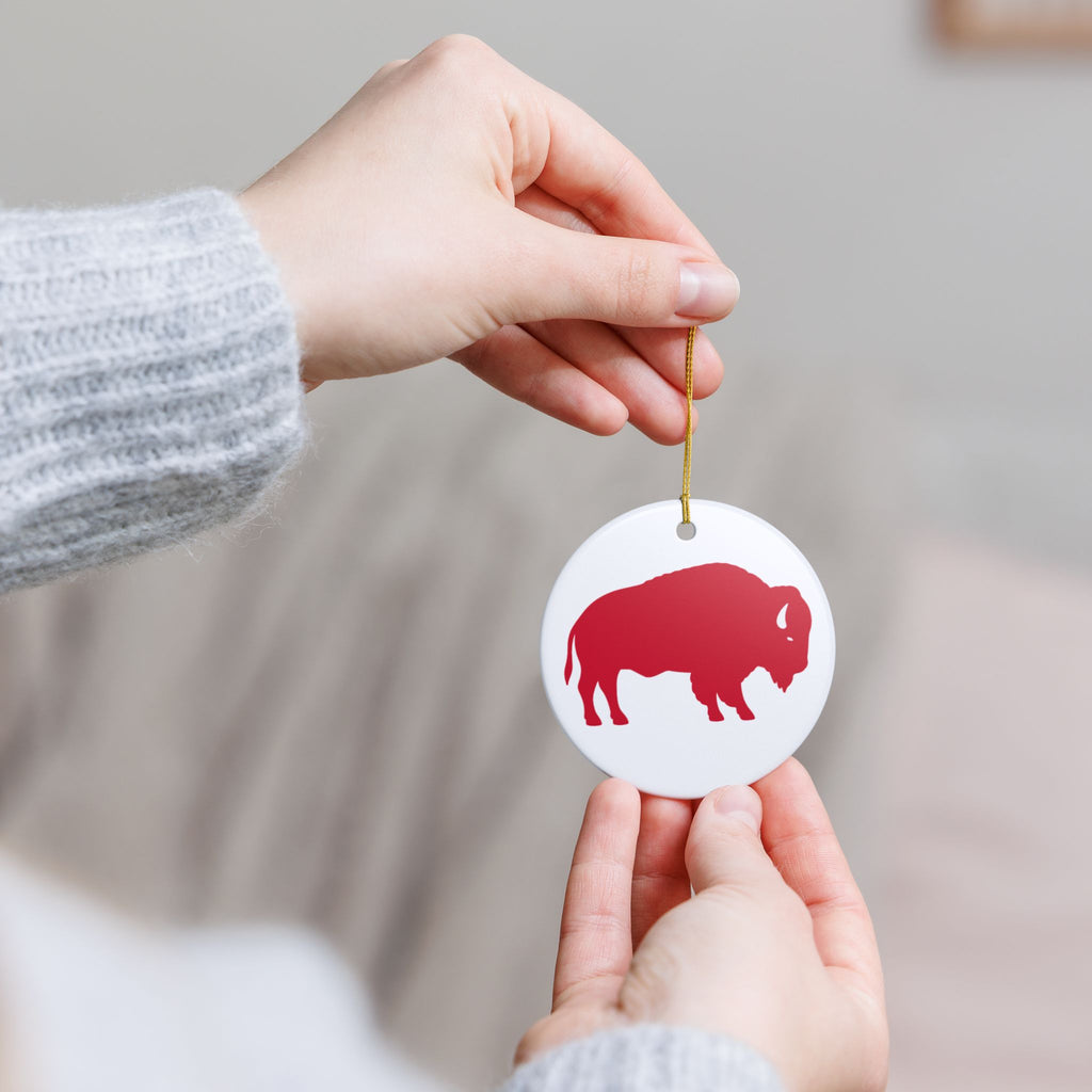 Buffalo Ceramic Ornament