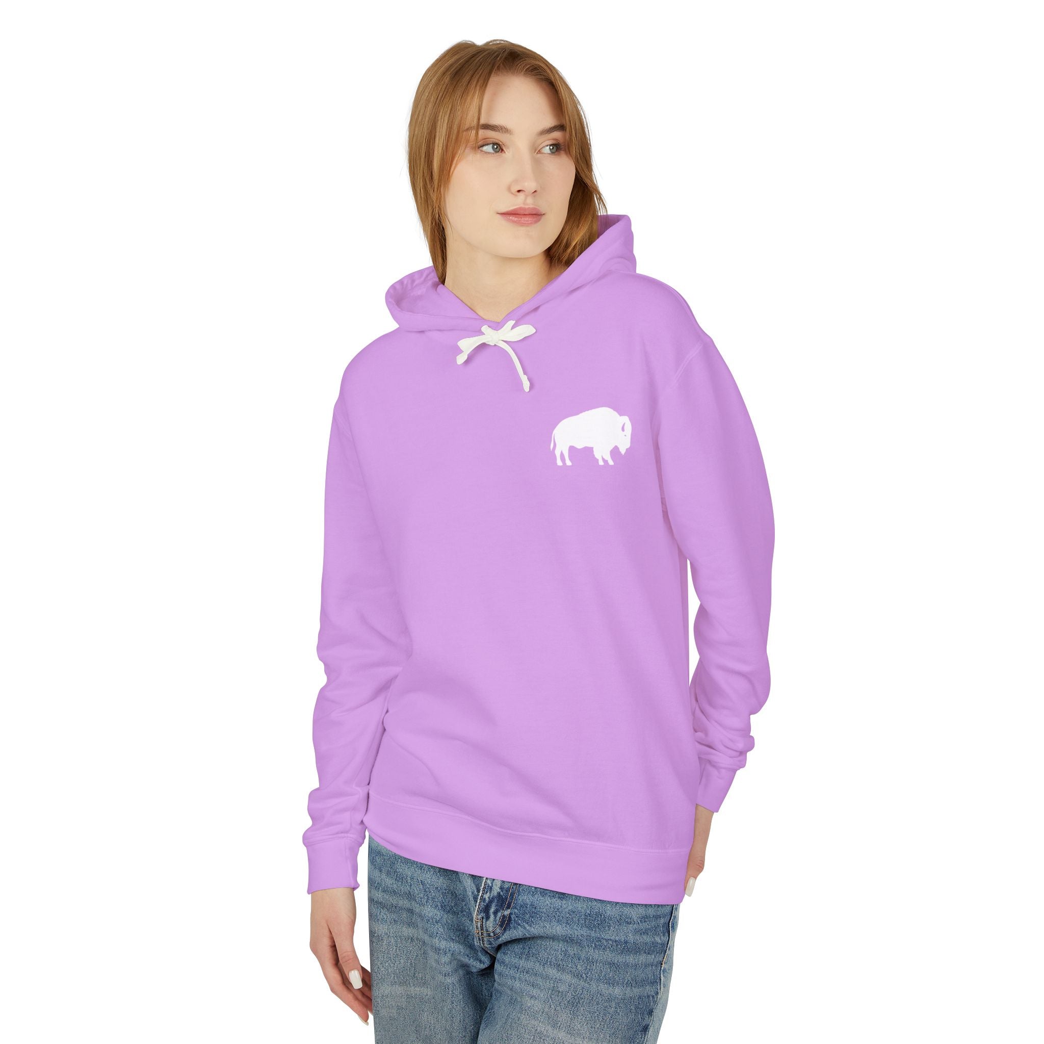 ROC MAFIA Buffalo Hoodie — Lightweight Chest-Logo Sweatshirt