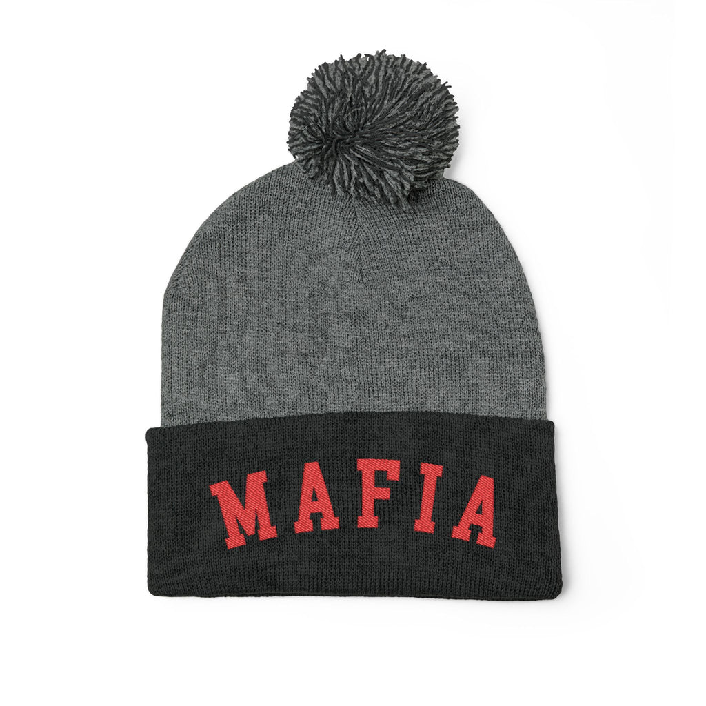 MAFIA embroidered Pom-Pom Knit Cap