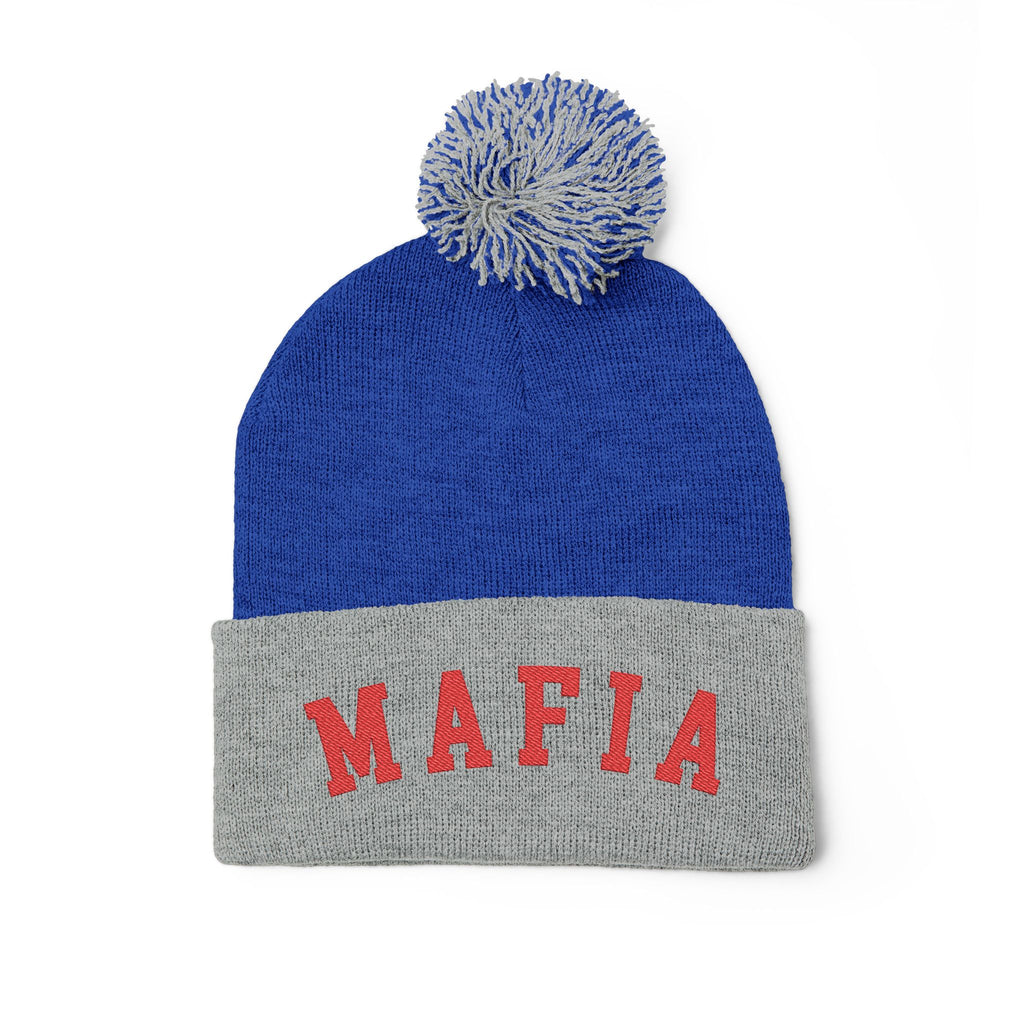 MAFIA embroidered Pom-Pom Knit Cap