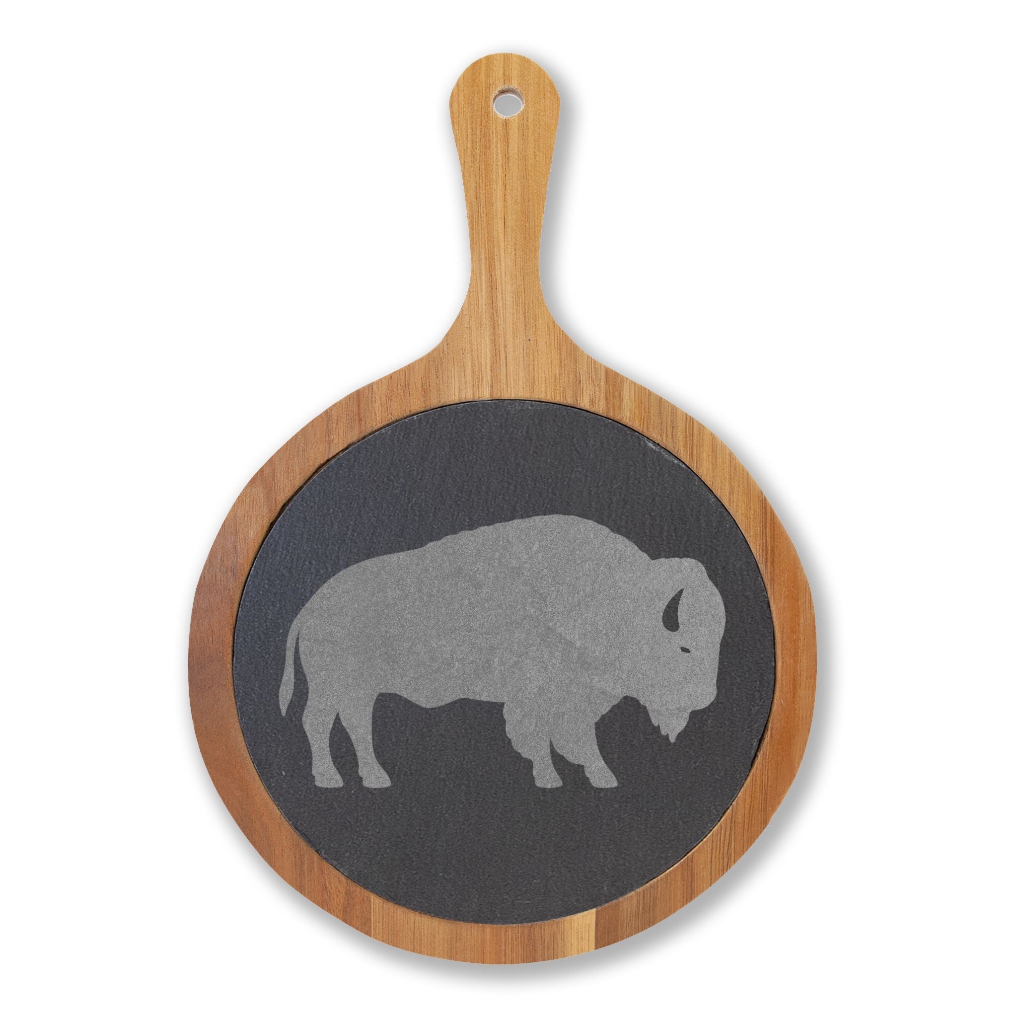 Engraved Charcuterie Board — ROC MAFIA Game Day Set with Slate Insert & Cheese Tools