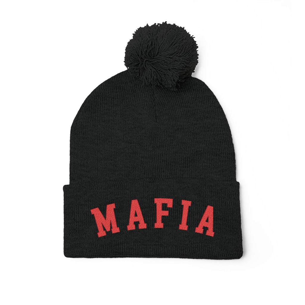 MAFIA embroidered Pom-Pom Knit Cap