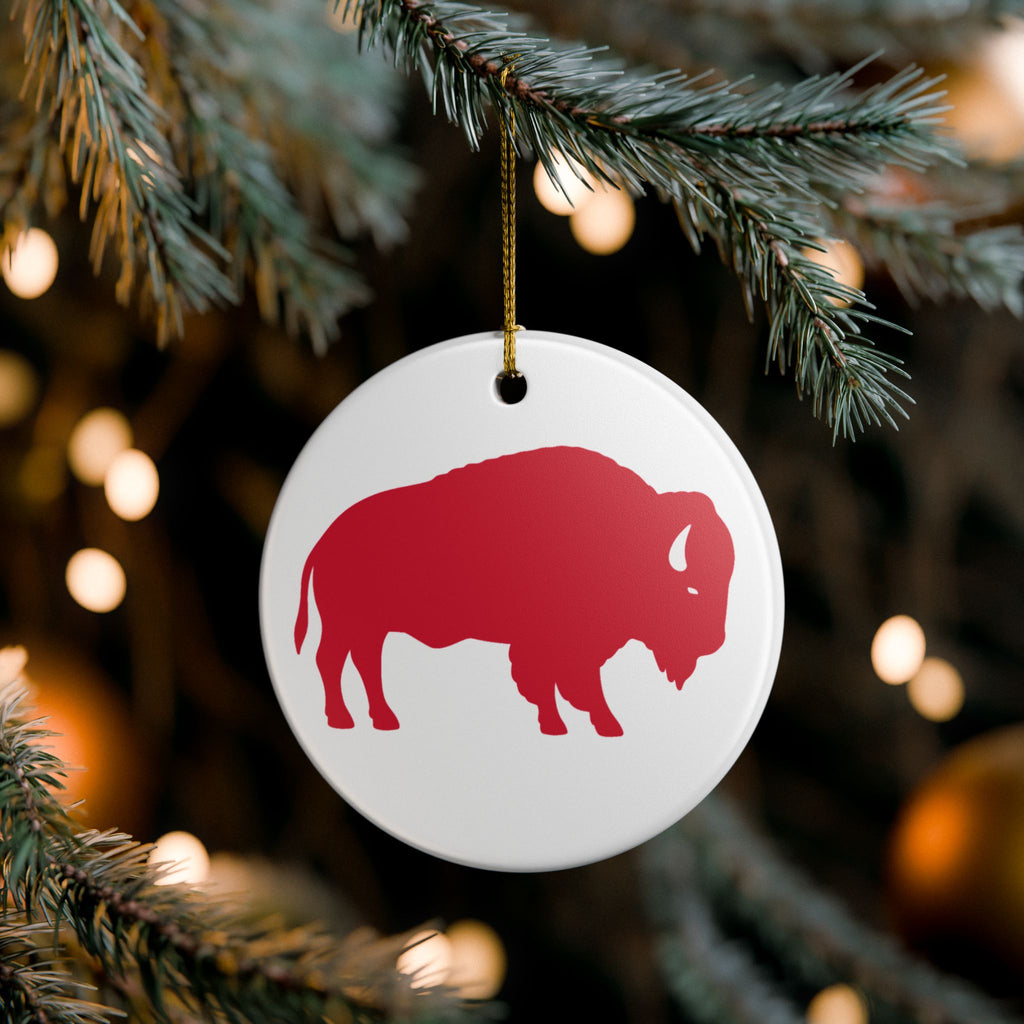 Buffalo Ceramic Ornament