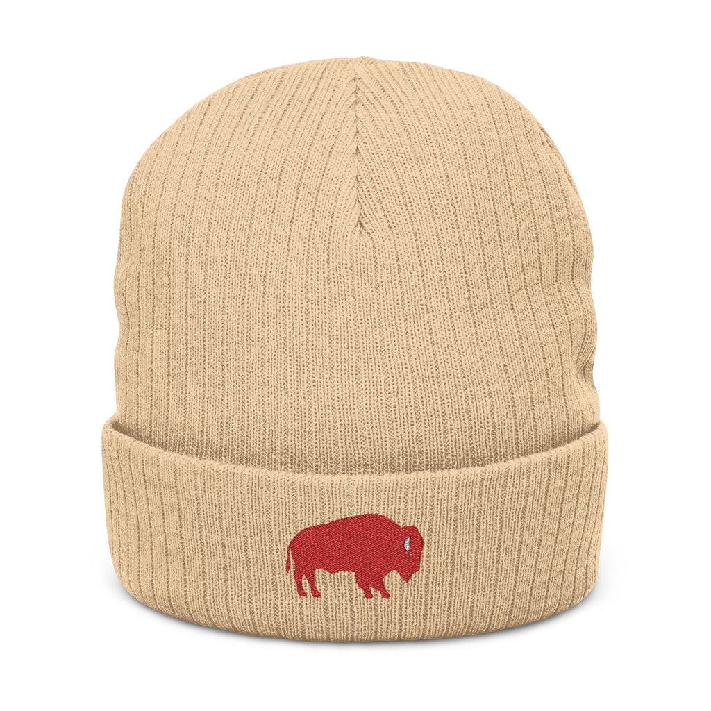 ROC Mafia Ribbed Knit Beanie — ROC Buffalo Embroidered