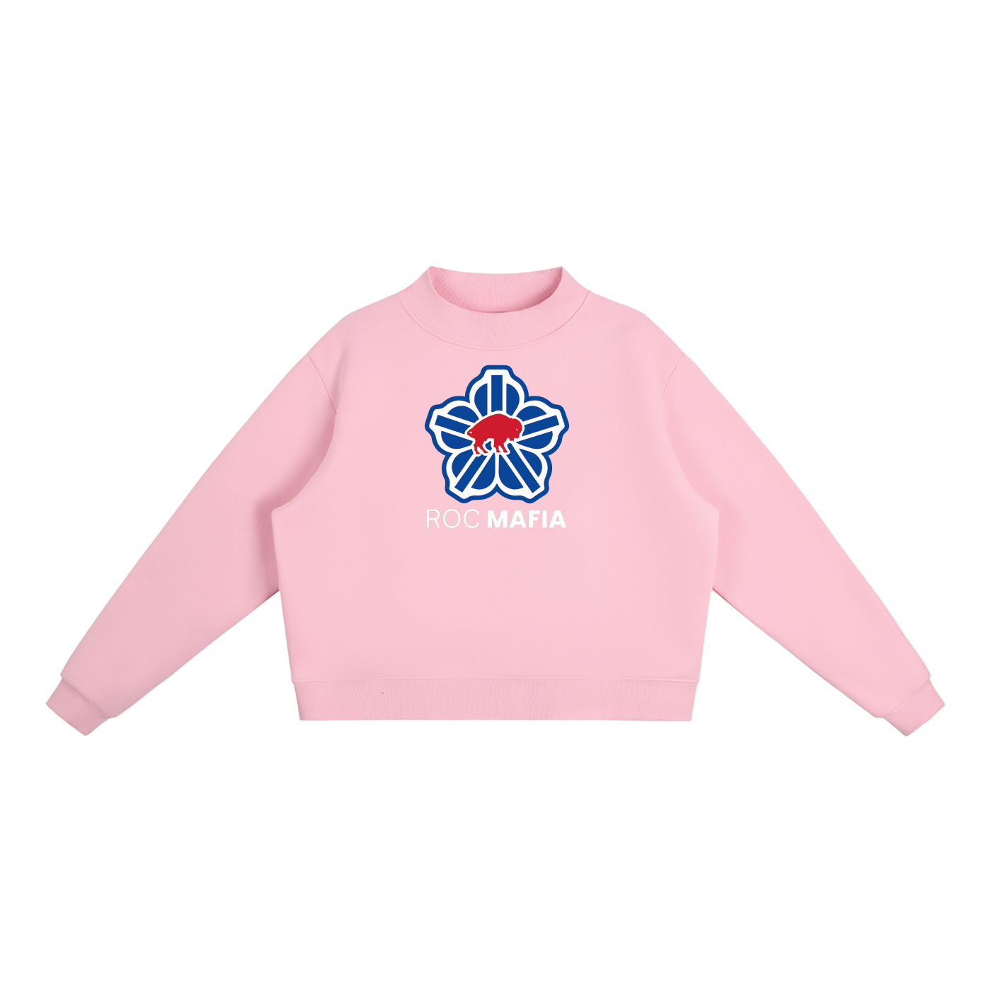 ROC Buffalo - Fleece Mock-Neck Crew Sweatshirt