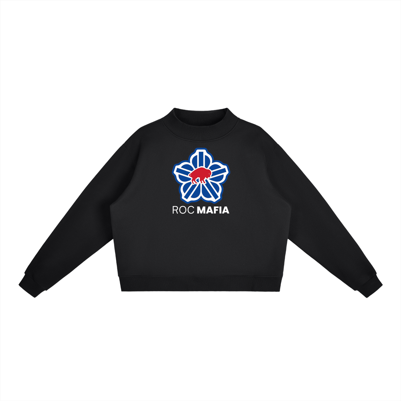 ROC Buffalo - Fleece Mock-Neck Crew Sweatshirt