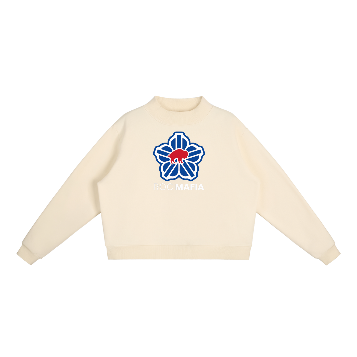 ROC Buffalo - Fleece Mock-Neck Crew Sweatshirt