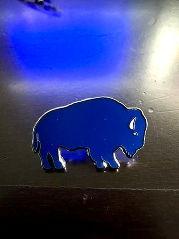 Buffalo Enamel Pin - Blue