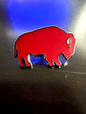 Buffalo Enamel Pin - Red