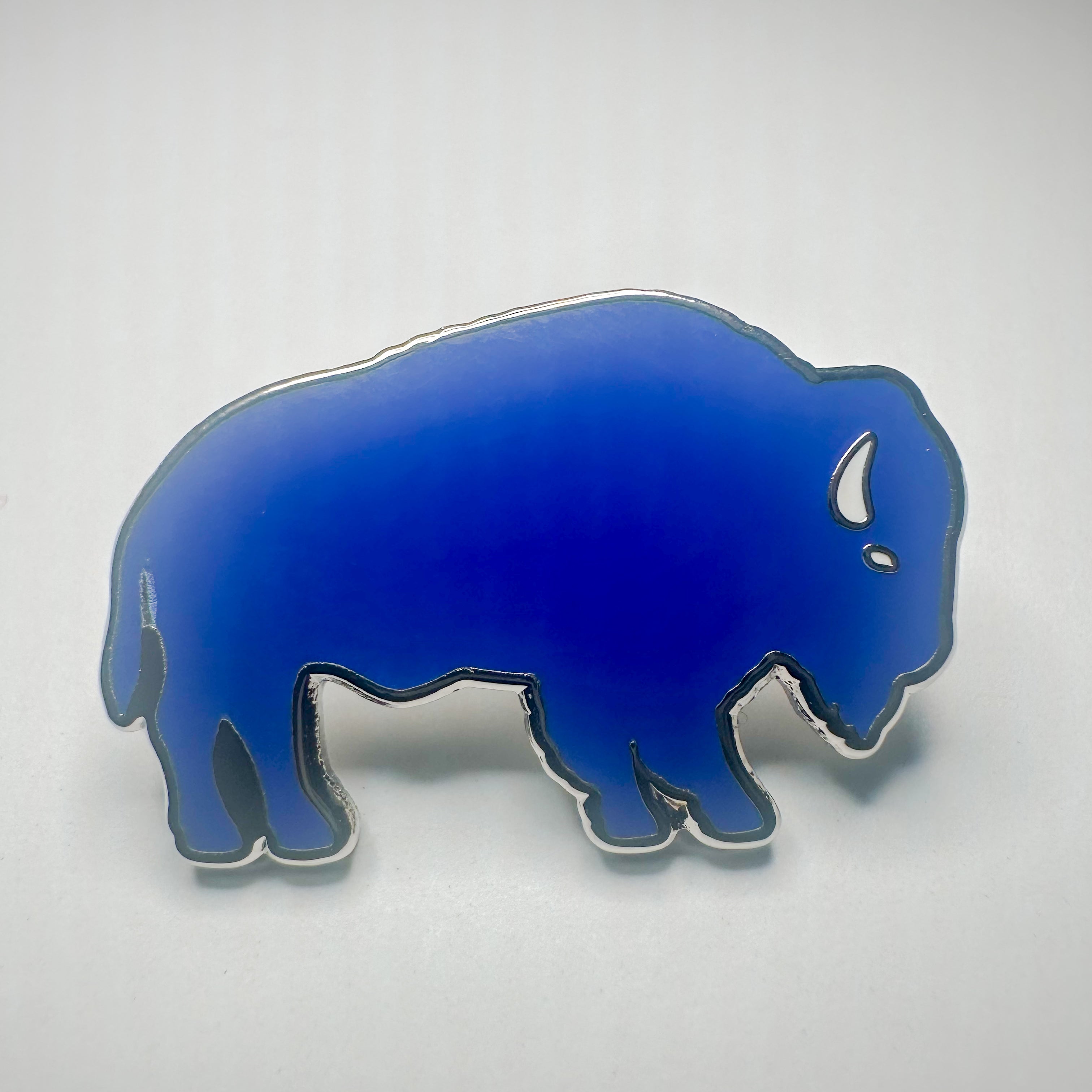 Buffalo Enamel Pin - Blue