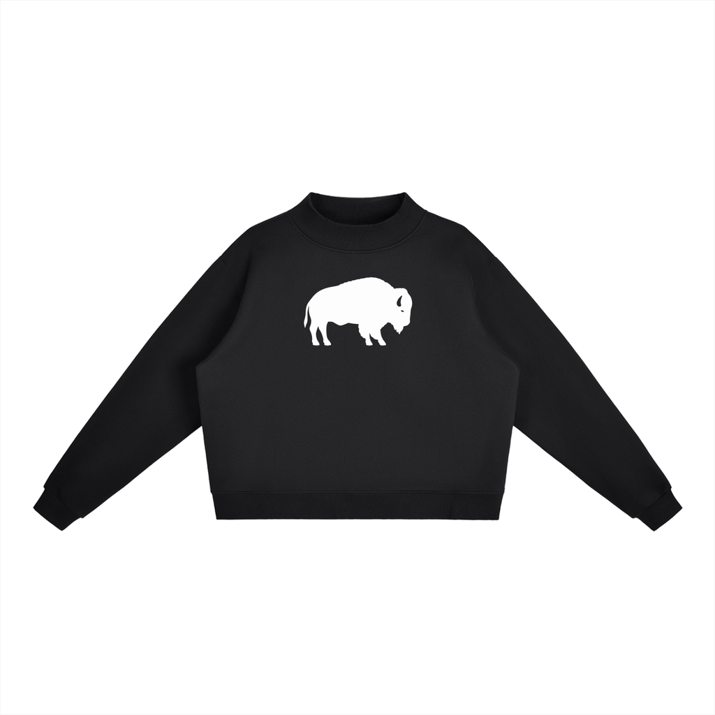 Buffalo Mock-Neck Crew Sweatshirt by ROC MAFIA