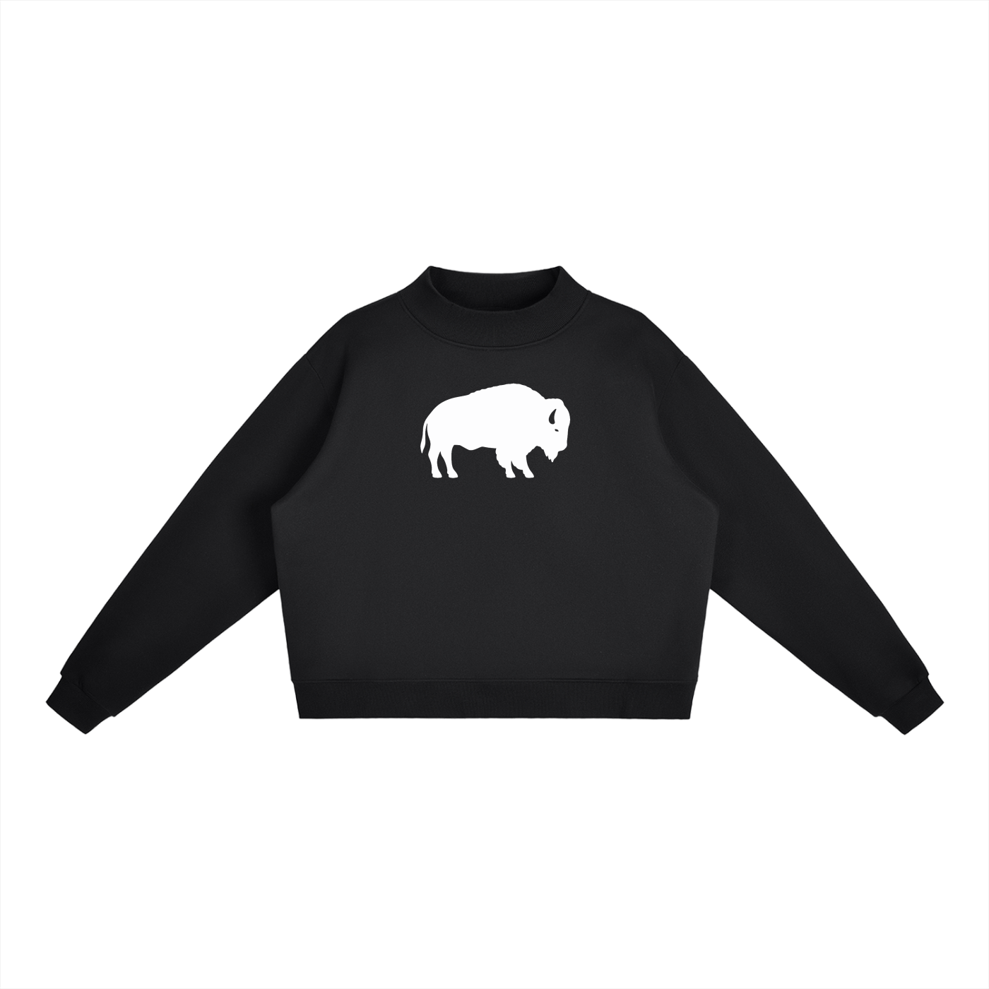 Buffalo Mock-Neck Crew Sweatshirt by ROC MAFIA