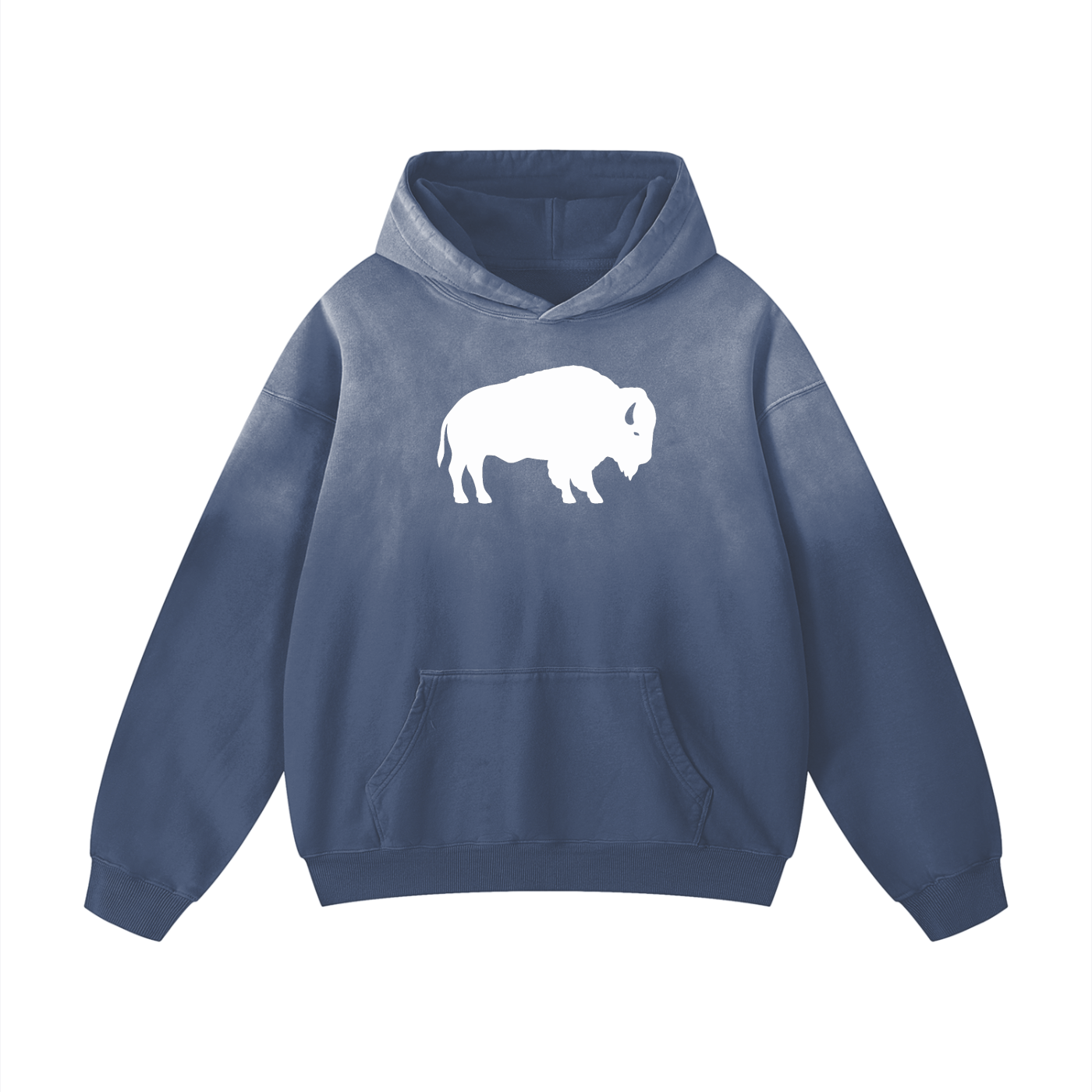 ROC MAFIA Buffalo - Heavyweight Sunfade Oversized Hoodie